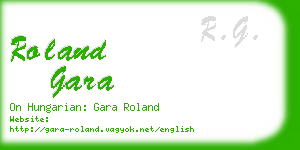 roland gara business card